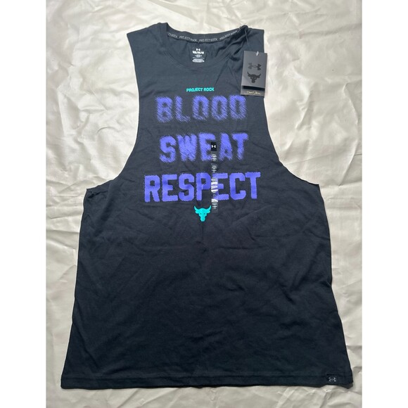 Under Armour Men Medium Project Rock Blood Sweat Respect Tank T-Shirt 20… - Picture 5 of 7
